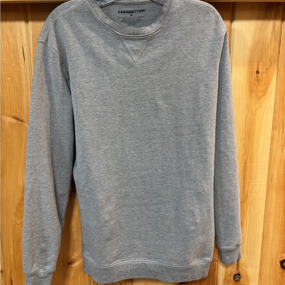 BearBottom Crewneck Pullover men’s medium Long Sleeve Lounge Sweatshirt Gray